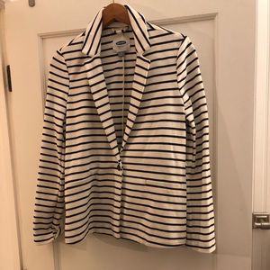 Old Navy striped sweater blazer, size S